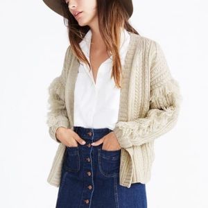 Madewell wool fringe cardigan
